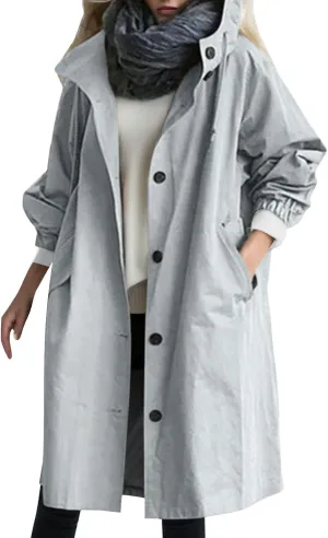 2023 Women's Trench Coat Long Double-Breasted Fall Fashion Windbreaker Jackets Classic Lapel Slim Overcoat Outerwear