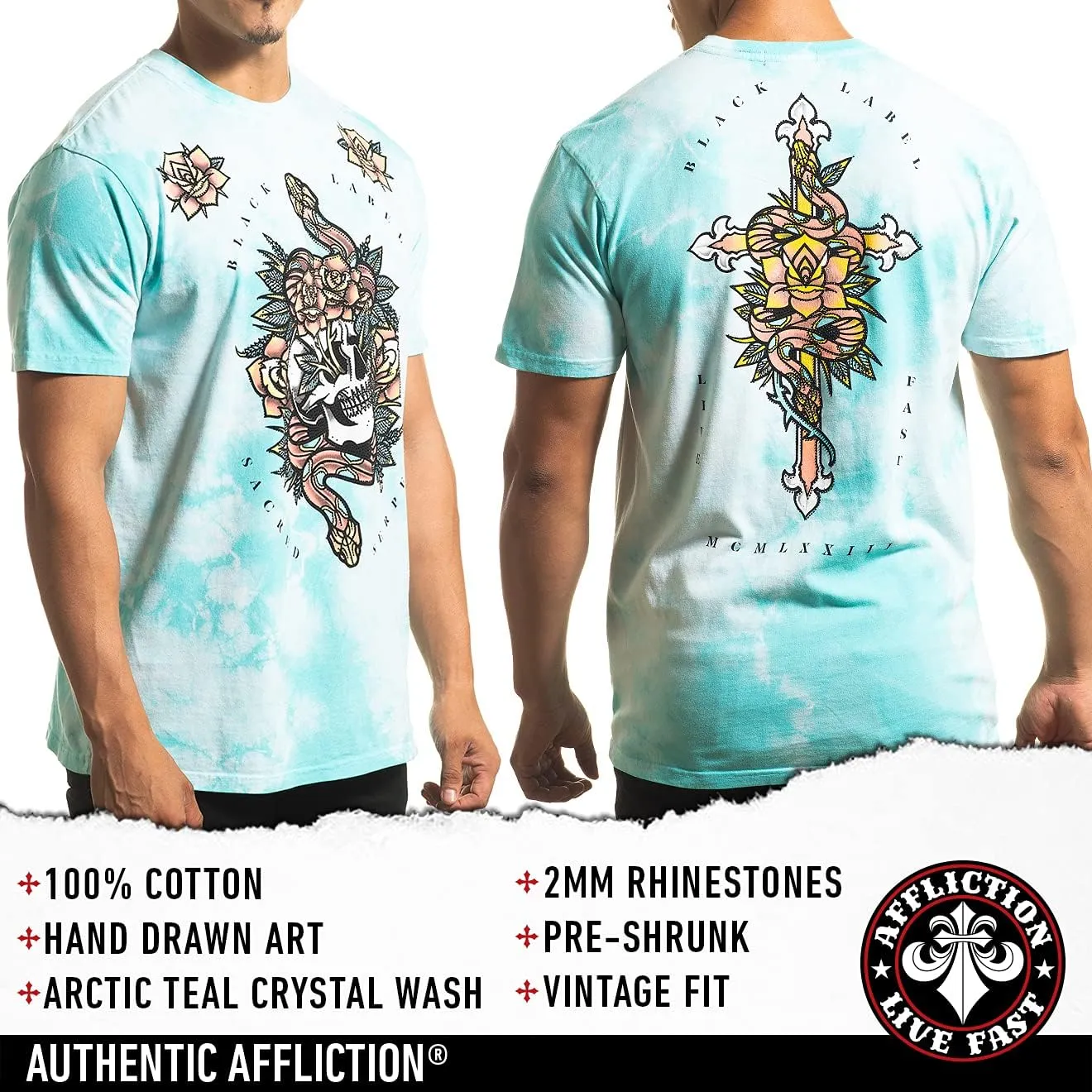Affliction T Shirts for Men Affliction Clothing Core Classic Mens Shirts