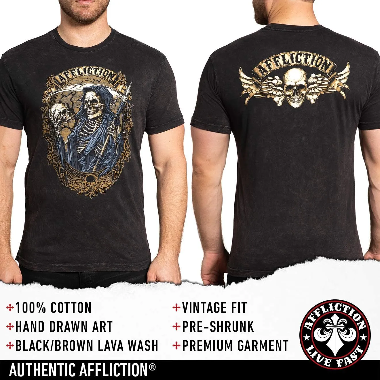 Affliction T Shirts for Men Affliction Clothing Core Classic Mens Shirts
