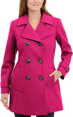Anne Klein Women's Classic Double Breasted Wool Coat