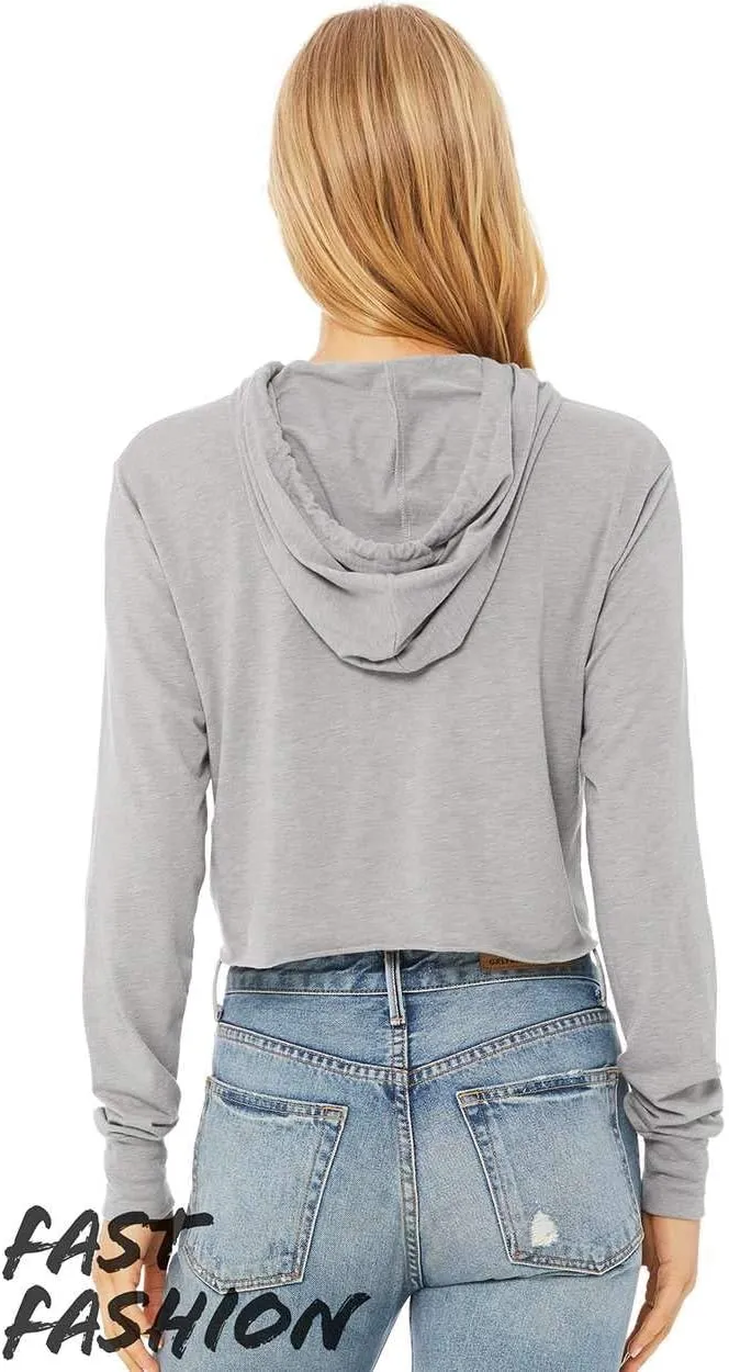 Bella Canvas Womens Fast Fashion Cropped Long-Sleeve Hoodie (8512)