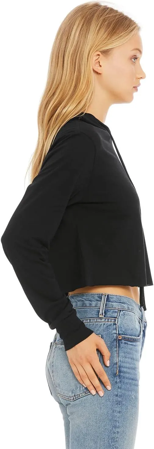 Bella Canvas Womens Fast Fashion Cropped Long-Sleeve Hoodie (8512)