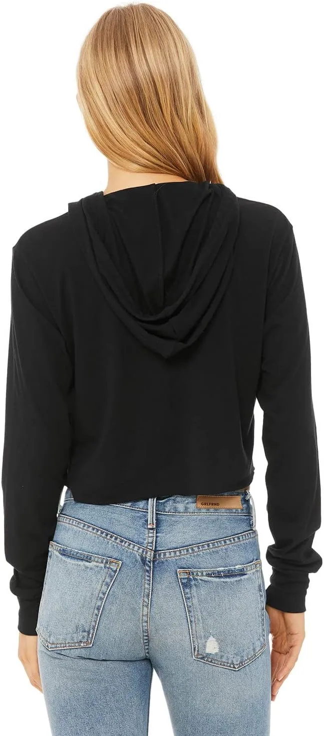 Bella Canvas Womens Fast Fashion Cropped Long-Sleeve Hoodie (8512)