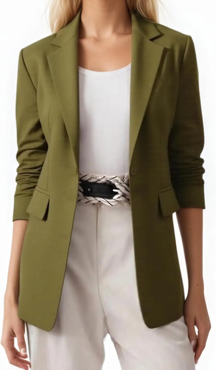 Beninos Womens Long Sleeve Blazers Business Casual Solid Lightweight Suit Jacket Office Blazer