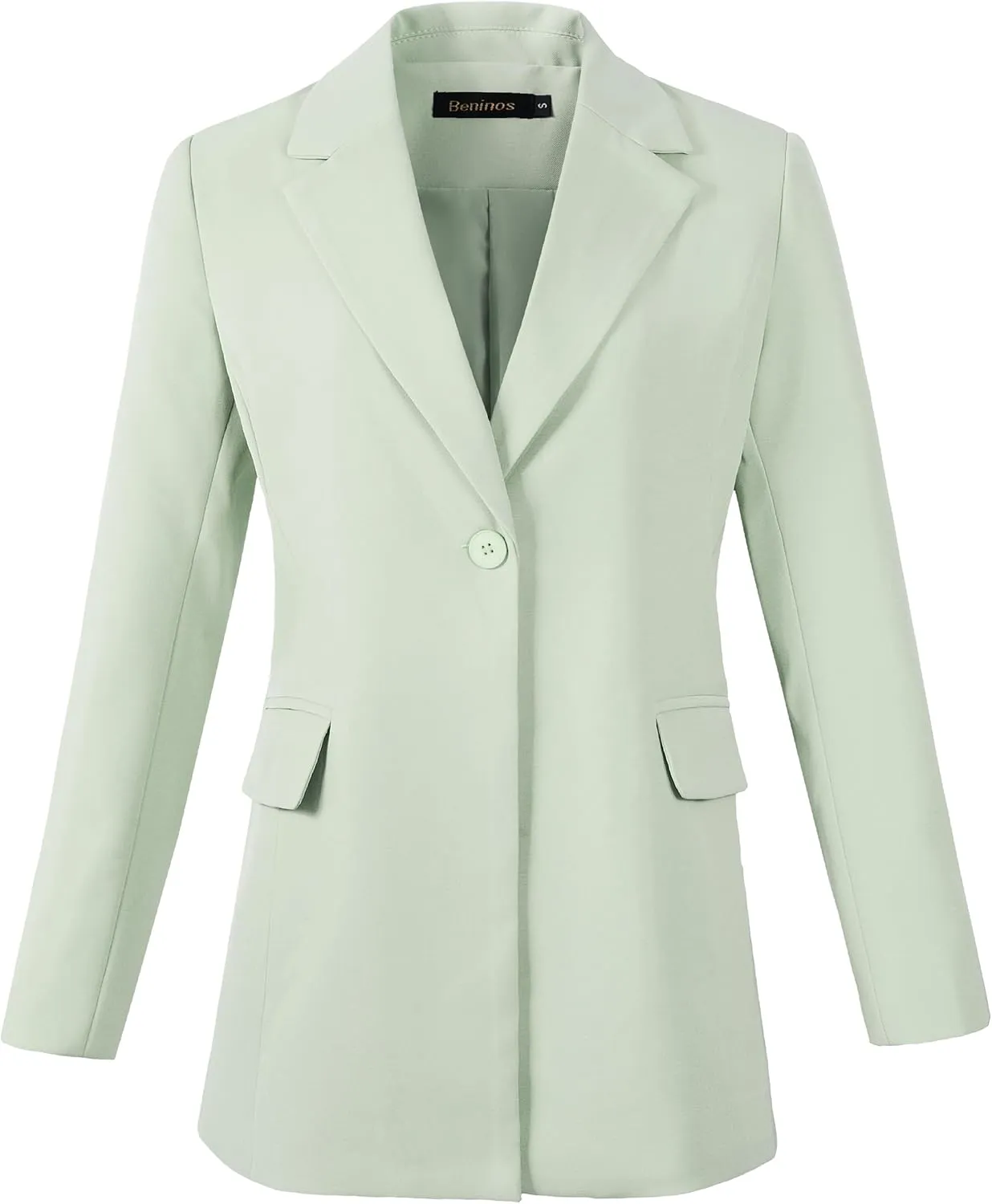 Beninos Womens Long Sleeve Blazers Business Casual Solid Lightweight Suit Jacket Office Blazer