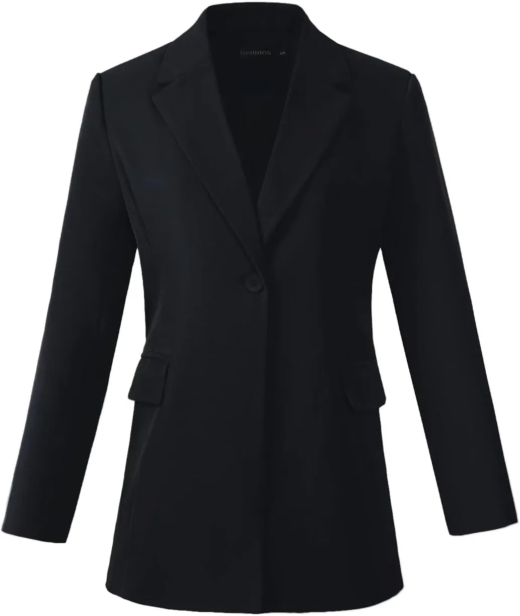 Beninos Womens Long Sleeve Blazers Business Casual Solid Lightweight Suit Jacket Office Blazer