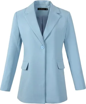 Beninos Womens Long Sleeve Blazers Business Casual Solid Lightweight Suit Jacket Office Blazer