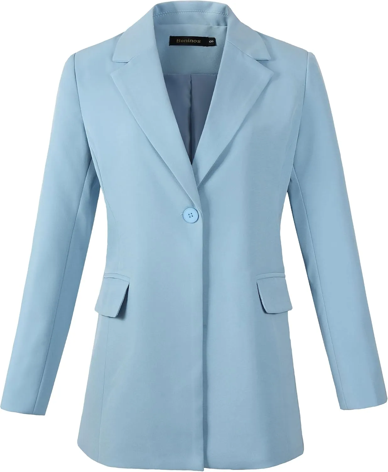 Beninos Womens Long Sleeve Blazers Business Casual Solid Lightweight Suit Jacket Office Blazer