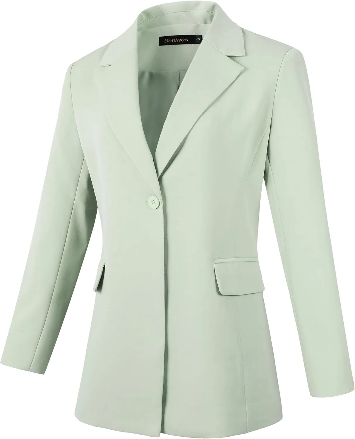 Beninos Womens Long Sleeve Blazers Business Casual Solid Lightweight Suit Jacket Office Blazer