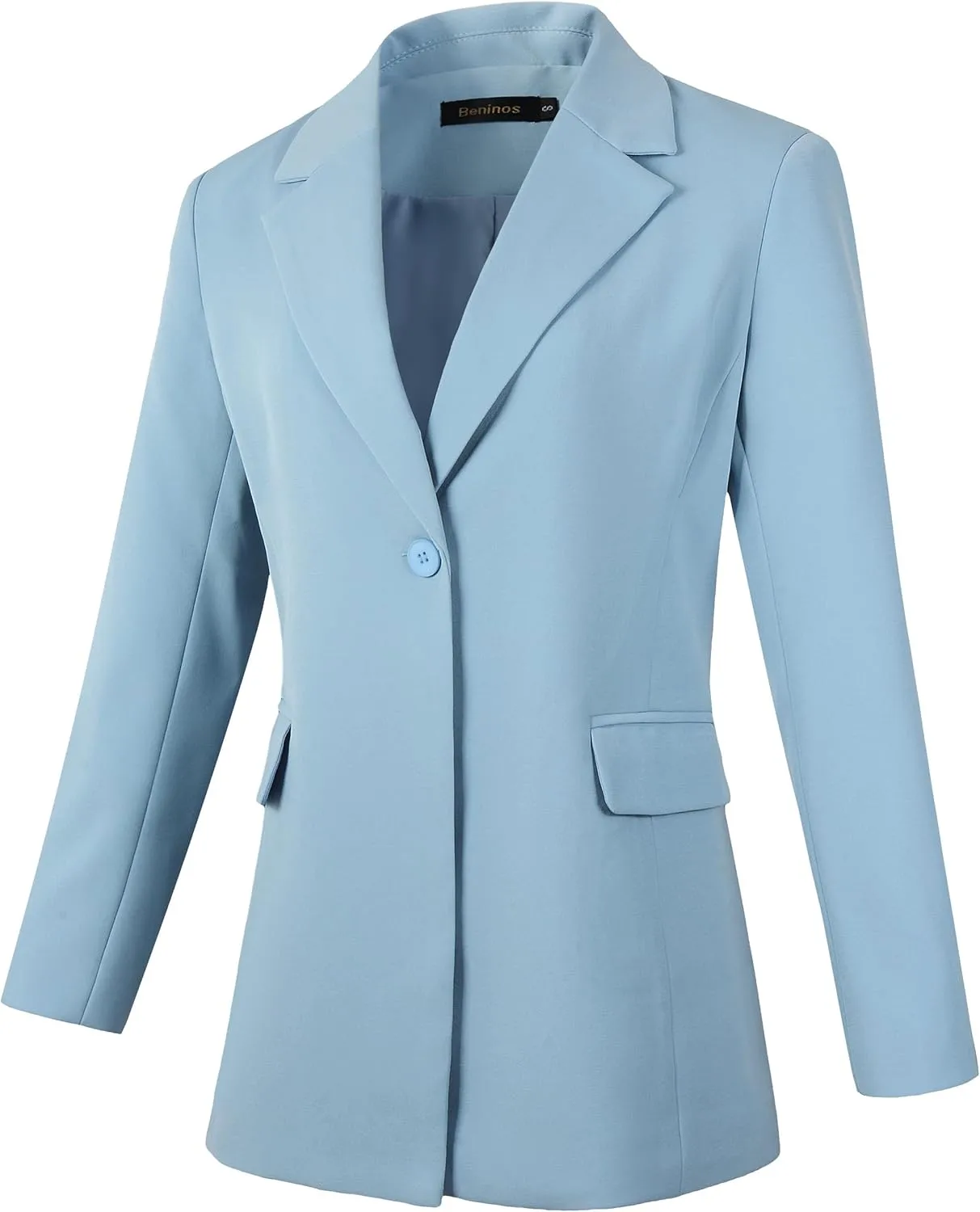 Beninos Womens Long Sleeve Blazers Business Casual Solid Lightweight Suit Jacket Office Blazer