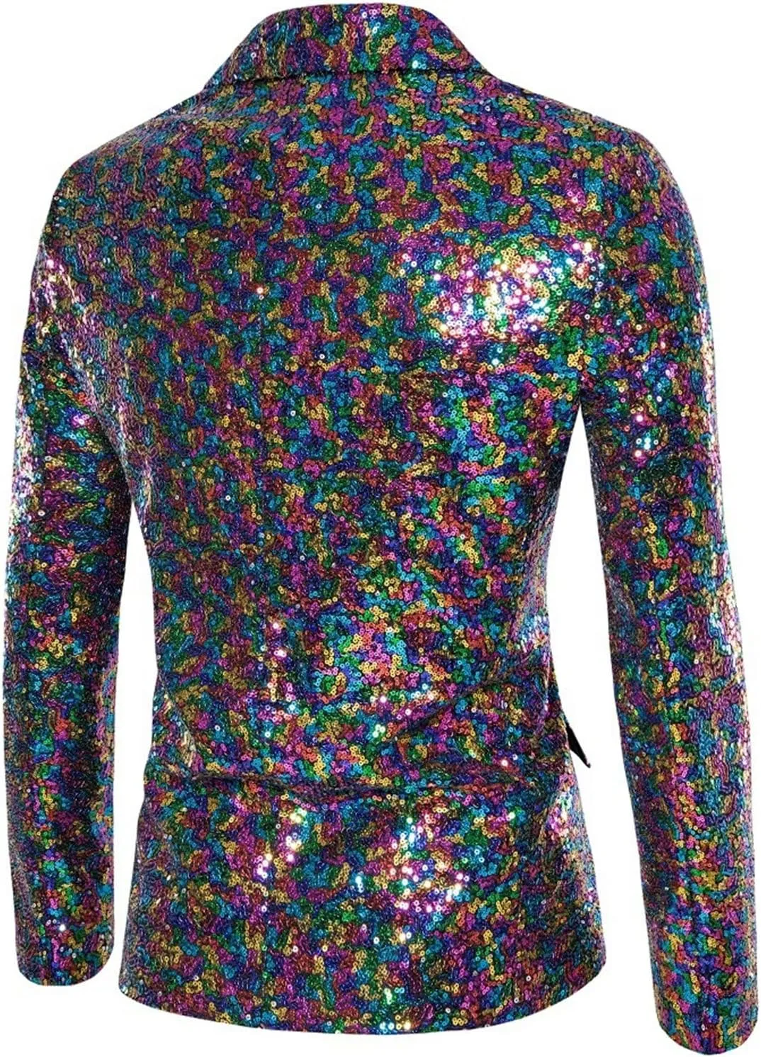 Blazers for Men One Button Sequin Regular Fit Lightweight Lapel Simple Suit Jacket for Formal and Casual Occasions