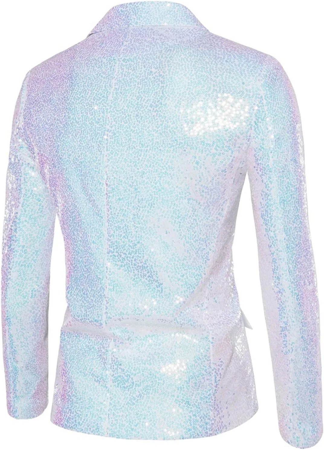Blazers for Men One Button Sequin Regular Fit Lightweight Lapel Simple Suit Jacket for Formal and Casual Occasions