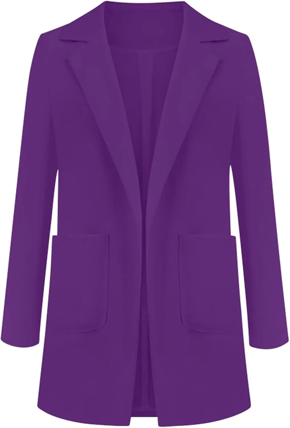 Blazers for Women 2024 Winter Open Front Long Sleeve Work Jackets Coat Business Casual Lapel Suit Jacket with Pocket