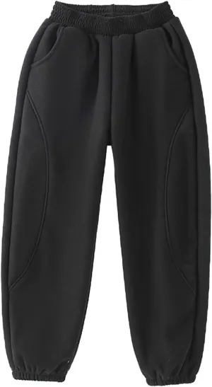 Boys Girls Sweatpants Toddler Jogger Pants Kids Athletic Pull-On Jogger Pants Unisex Casual Pants with Pockets