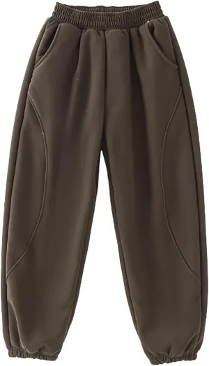 Boys Girls Sweatpants Toddler Jogger Pants Kids Athletic Pull-On Jogger Pants Unisex Casual Pants with Pockets