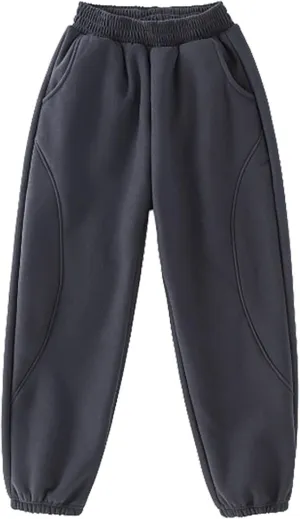 Boys Girls Sweatpants Toddler Jogger Pants Kids Athletic Pull-On Jogger Pants Unisex Casual Pants with Pockets