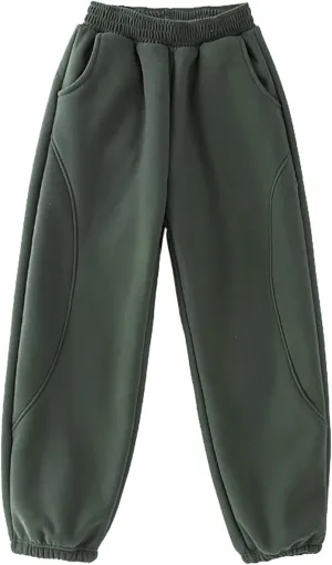 Boys Girls Sweatpants Toddler Jogger Pants Kids Athletic Pull-On Jogger Pants Unisex Casual Pants with Pockets