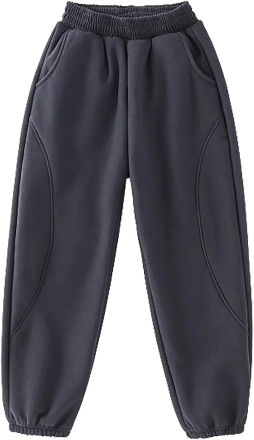 Boys Girls Sweatpants Toddler Jogger Pants Kids Athletic Pull-On Jogger Pants Unisex Casual Pants with Pockets