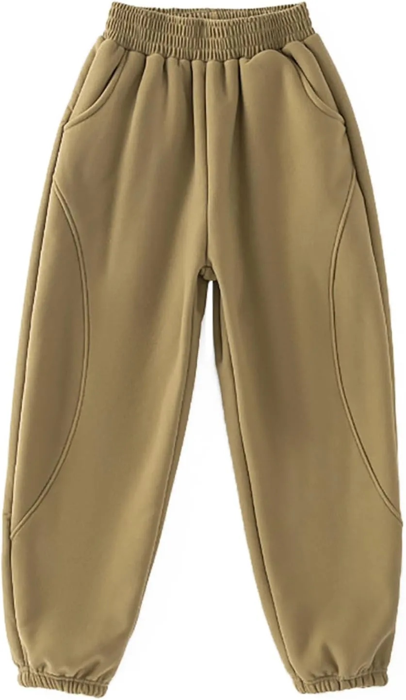 Boys Girls Sweatpants Toddler Jogger Pants Kids Athletic Pull-On Jogger Pants Unisex Casual Pants with Pockets