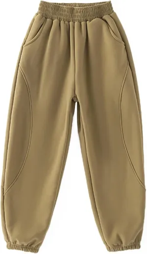 Boys Girls Sweatpants Toddler Jogger Pants Kids Athletic Pull-On Jogger Pants Unisex Casual Pants with Pockets