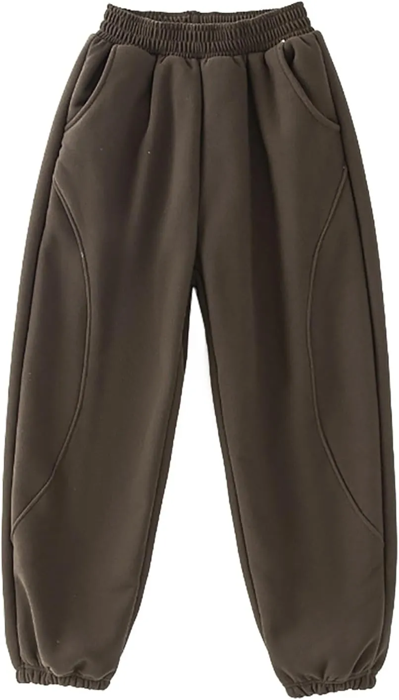 Boys Girls Sweatpants Toddler Jogger Pants Kids Athletic Pull-On Jogger Pants Unisex Casual Pants with Pockets