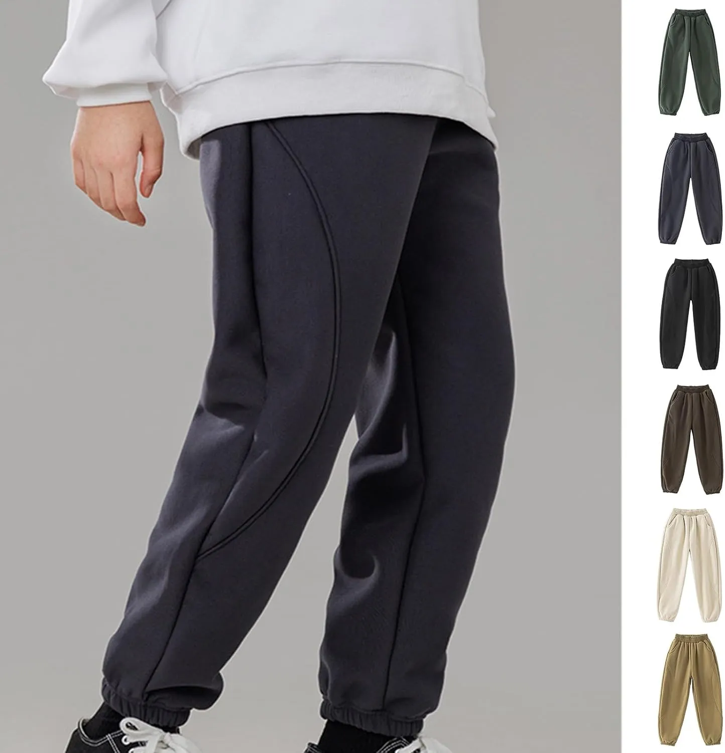 Boys Girls Sweatpants Toddler Jogger Pants Kids Athletic Pull-On Jogger Pants Unisex Casual Pants with Pockets