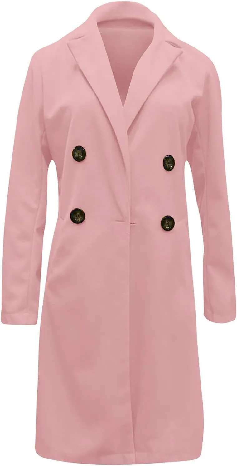 Business Casual Blazers & Tops - Women's Trench Coat Jackets