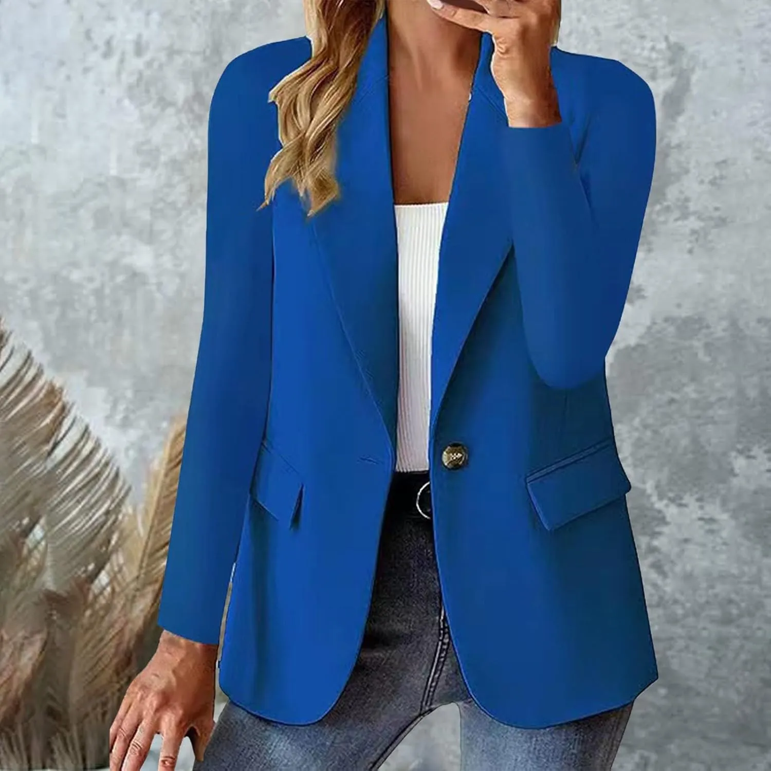 Business Suits for Women 2024 Causal Women's Blazer Short Causal Lightweight Blazers Fitted Herringbone Jackets