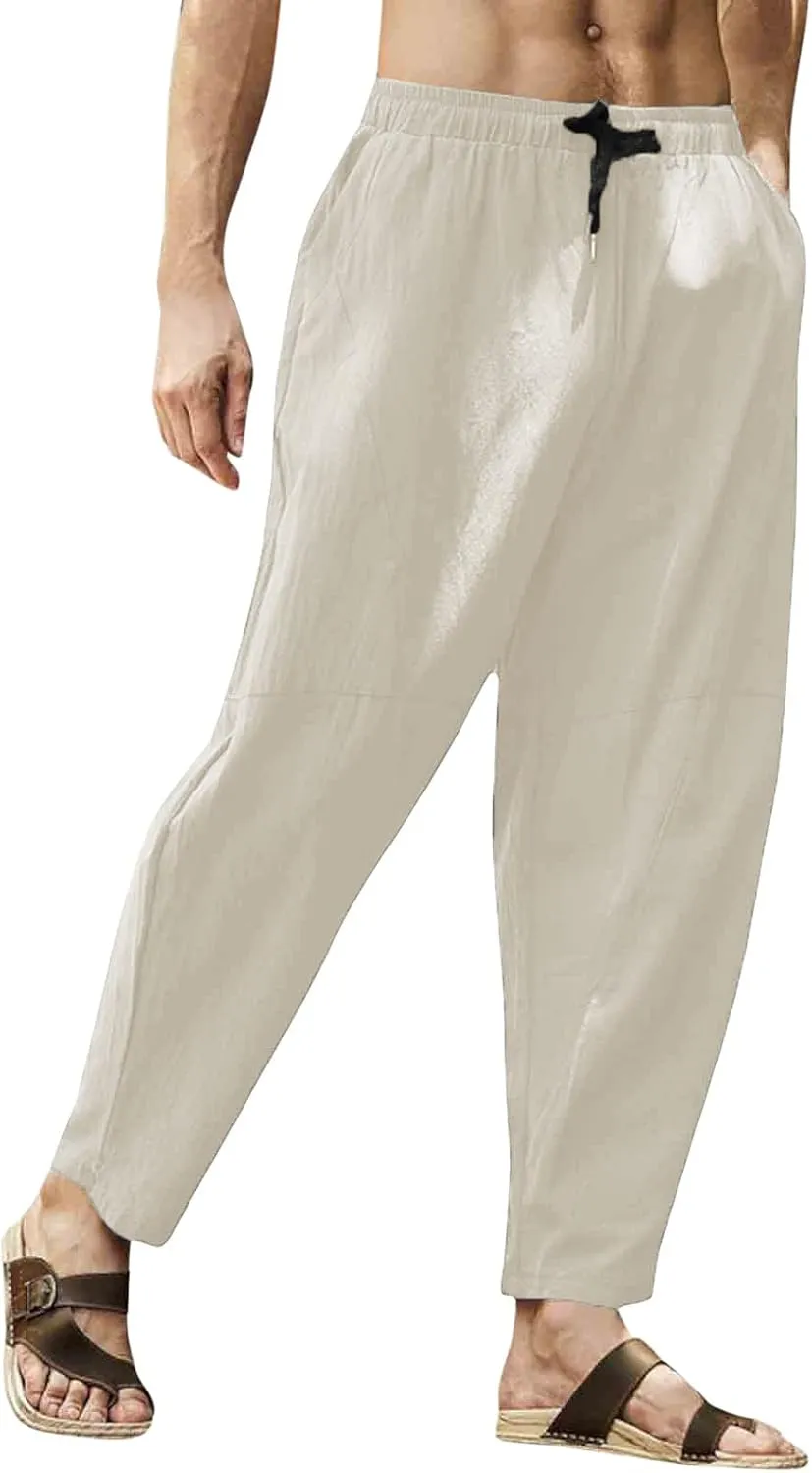 Cargo Pants for Men Relaxed Fit Pants Stretch Elastic Waist Hiking Pants Sport Pants Jogger Sweatpants Men's Pants