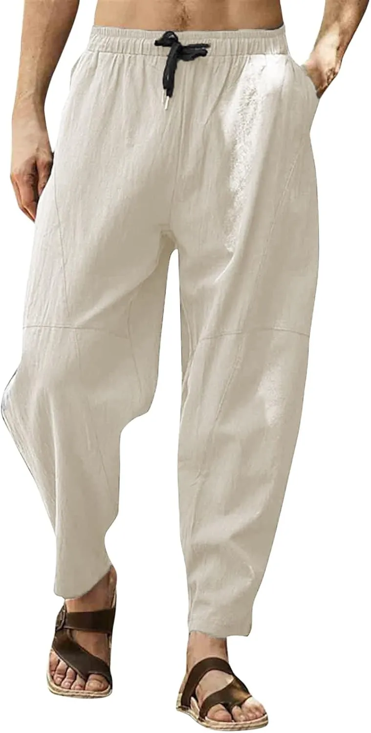 Cargo Pants for Men Relaxed Fit Pants Stretch Elastic Waist Hiking Pants Sport Pants Jogger Sweatpants Men's Pants