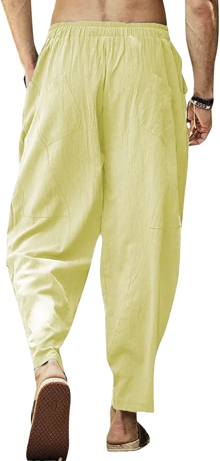 Cargo Pants for Men Relaxed Fit Pants Stretch Elastic Waist Hiking Pants Sport Pants Jogger Sweatpants Men's Pants