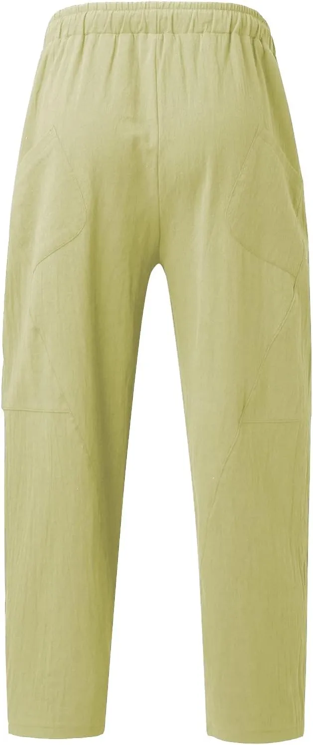 Cargo Pants for Men Relaxed Fit Pants Stretch Elastic Waist Hiking Pants Sport Pants Jogger Sweatpants Men's Pants