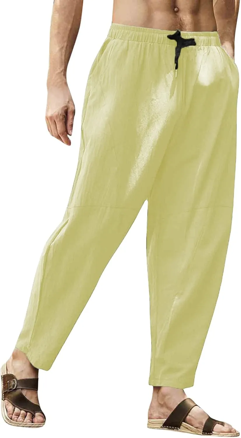 Cargo Pants for Men Relaxed Fit Pants Stretch Elastic Waist Hiking Pants Sport Pants Jogger Sweatpants Men's Pants