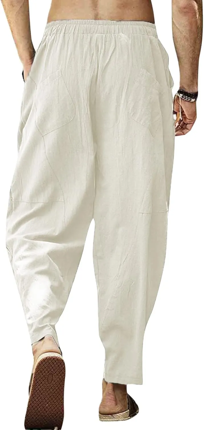 Cargo Pants for Men Relaxed Fit Pants Stretch Elastic Waist Hiking Pants Sport Pants Jogger Sweatpants Men's Pants