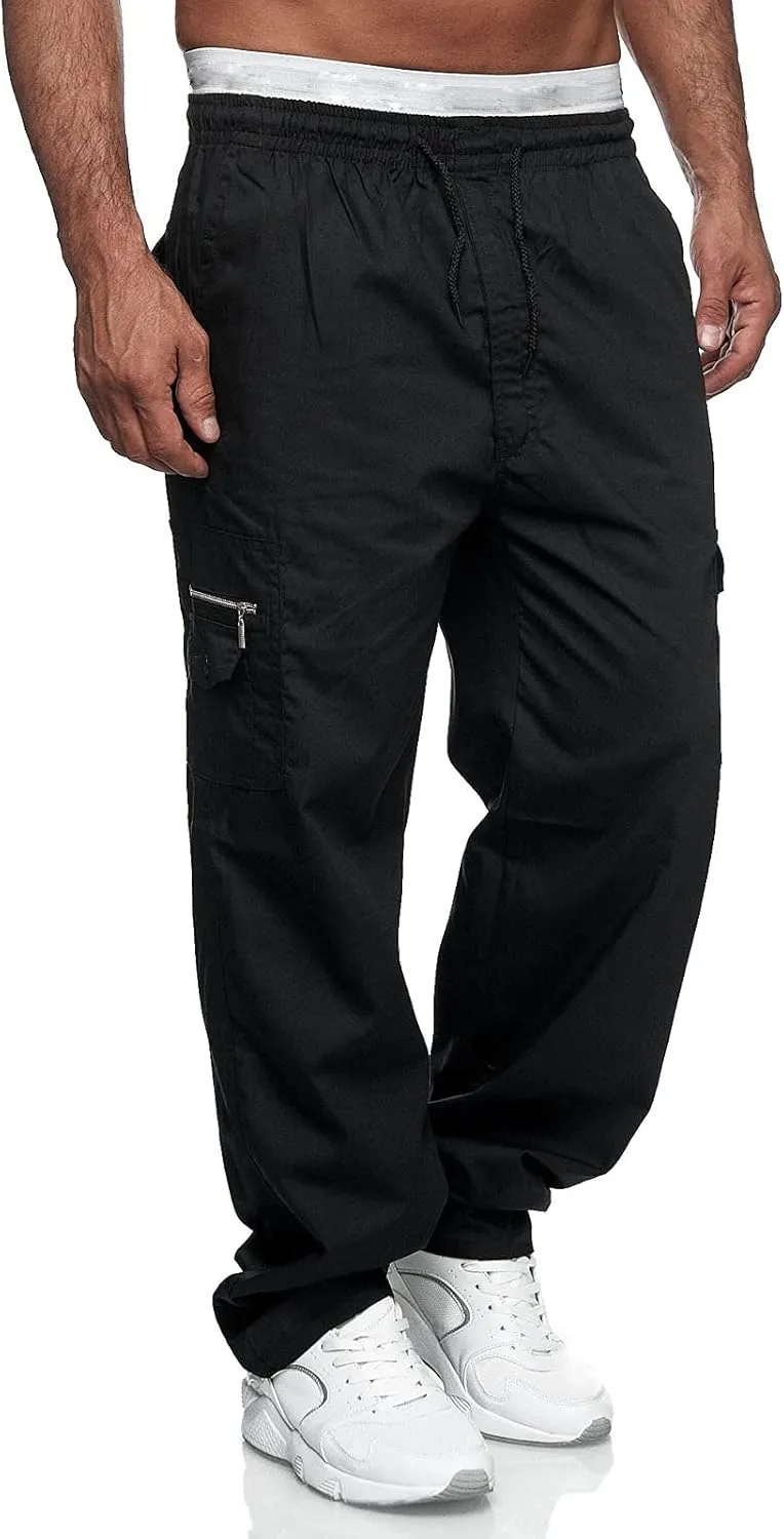 Cargo Trousers for Men Casual Gym Cargo Sweatpants Heavyweight Fleece Active Gym Workout Sweat Pants Men's Sweatpants