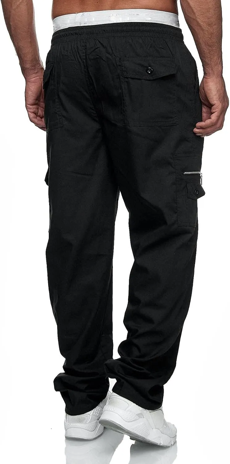 Cargo Trousers for Men Casual Gym Cargo Sweatpants Heavyweight Fleece Active Gym Workout Sweat Pants Men's Sweatpants
