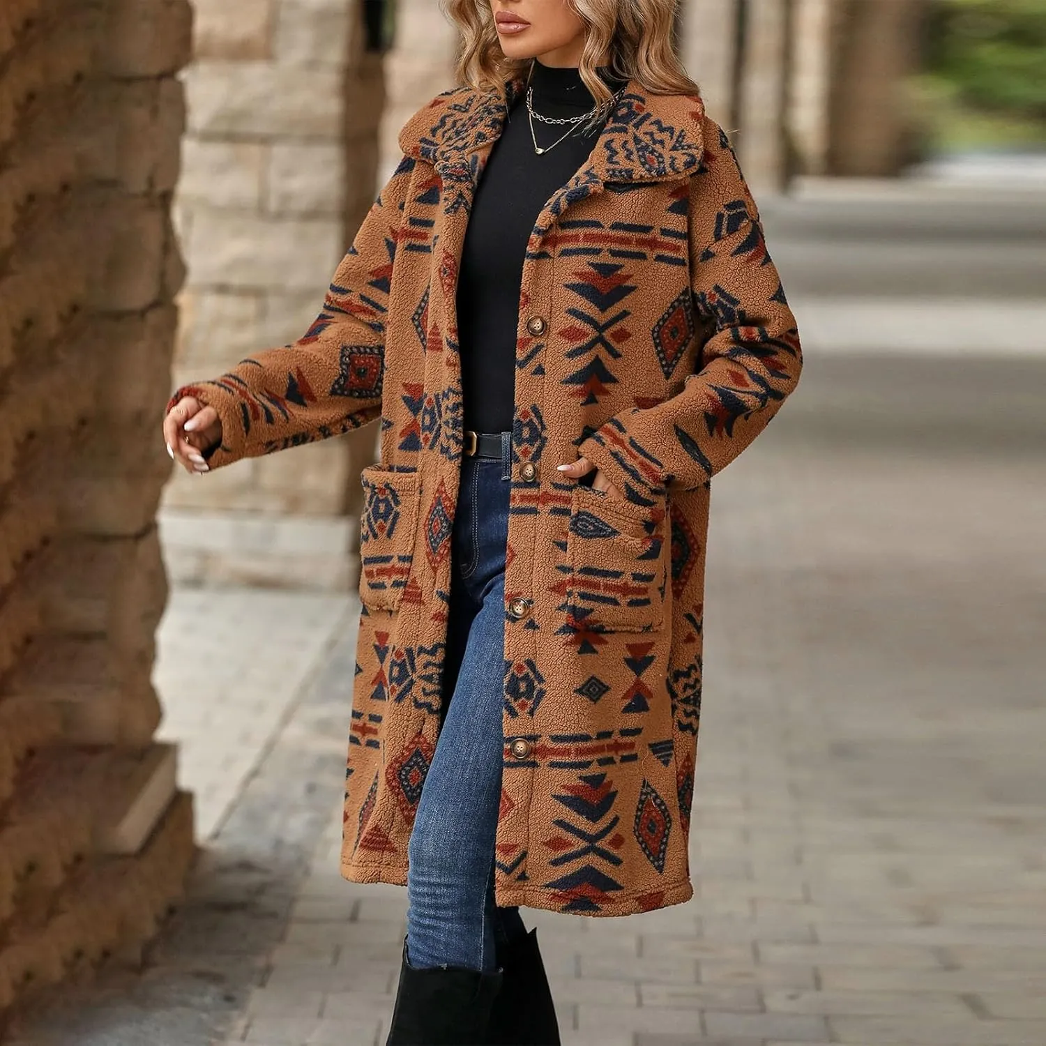 ChicCrate Trench Coat Women Long Winter Jackets Casual Classic Overcoat Trendy Peacoat Outerwear