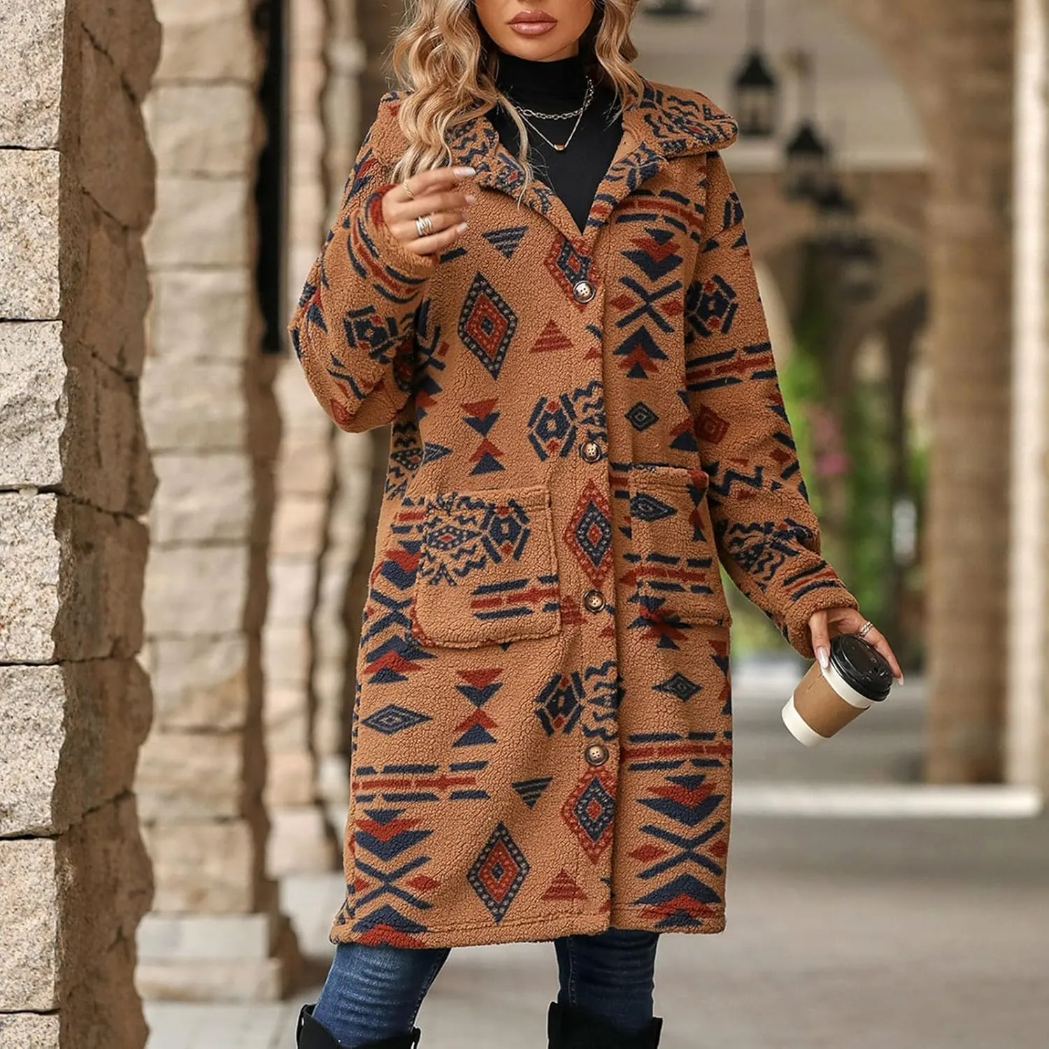 ChicCrate Trench Coat Women Long Winter Jackets Casual Classic Overcoat Trendy Peacoat Outerwear