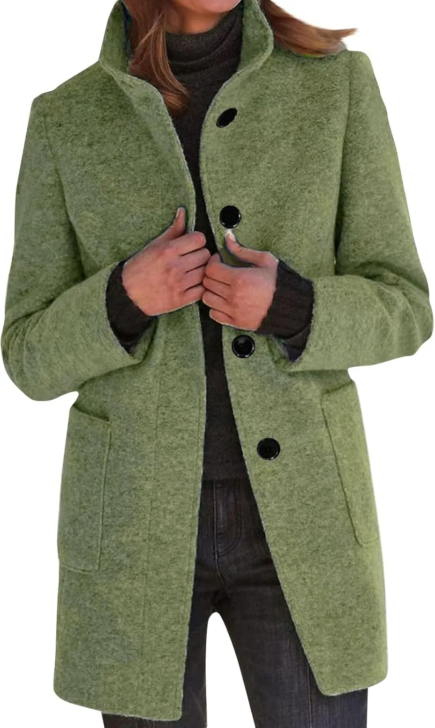 ChicCrate Trench Coat Women Long Winter Jackets Casual Classic Overcoat Trendy Peacoat Outerwear