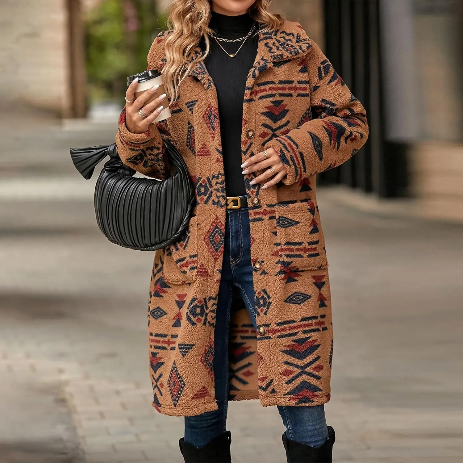ChicCrate Trench Coat Women Long Winter Jackets Casual Classic Overcoat Trendy Peacoat Outerwear