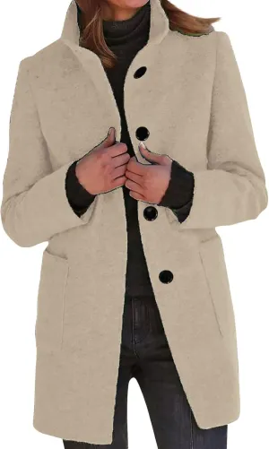 ChicCrate Trench Coat Women Long Winter Jackets Casual Classic Overcoat Trendy Peacoat Outerwear