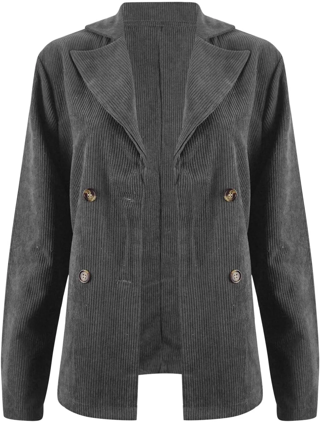 Collarless Blazer Jackets for Women Causal Womens Jackets Long Sleeve Wool Novelty Blazers Loose Oversized Jackets