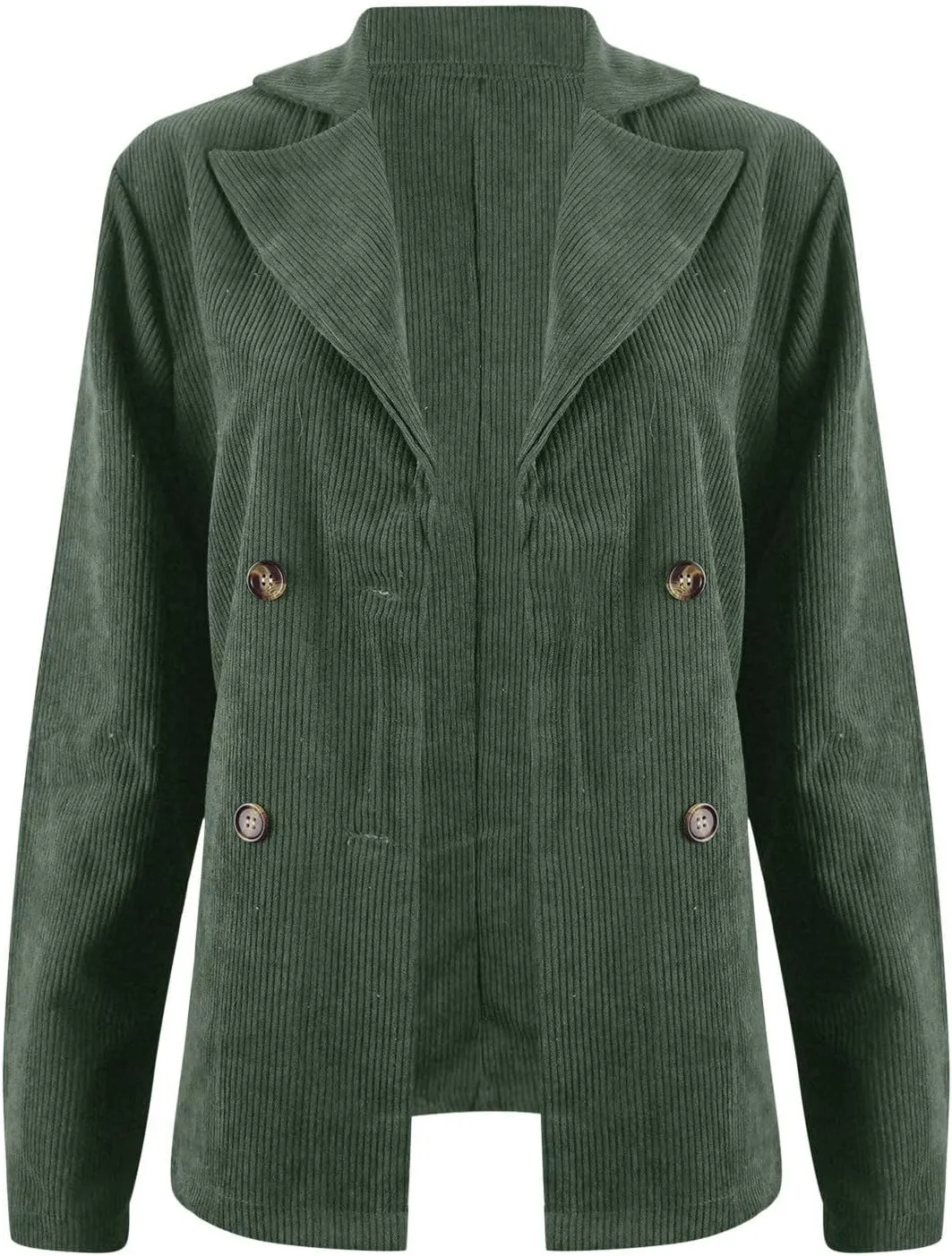 Collarless Blazer Jackets for Women Causal Womens Jackets Long Sleeve Wool Novelty Blazers Loose Oversized Jackets