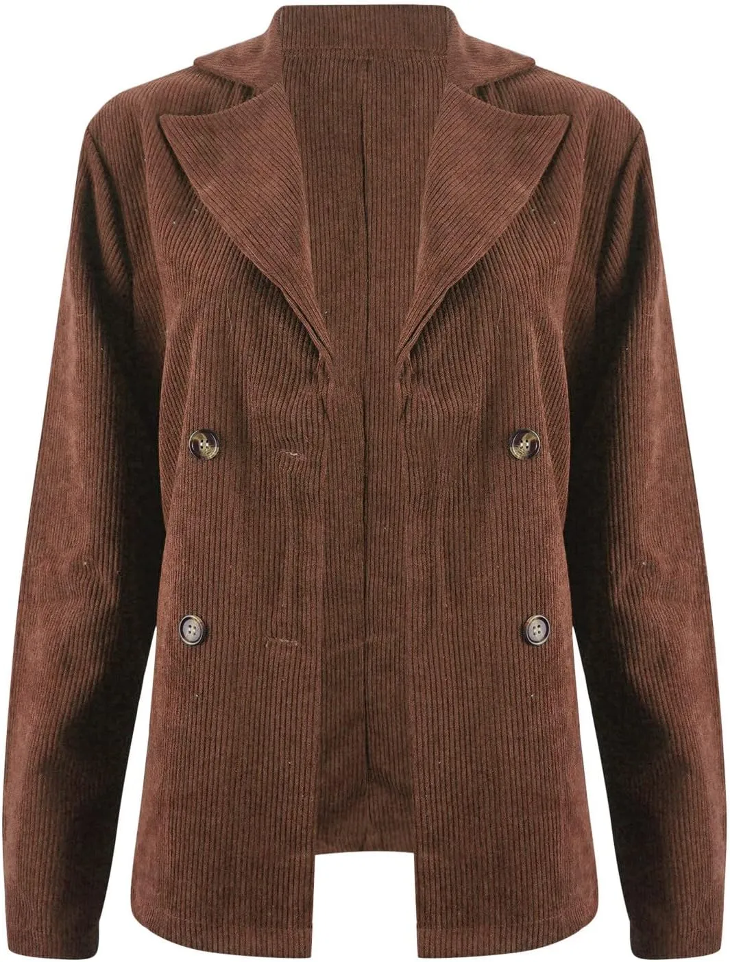 Collarless Blazer Jackets for Women Causal Womens Jackets Long Sleeve Wool Novelty Blazers Loose Oversized Jackets