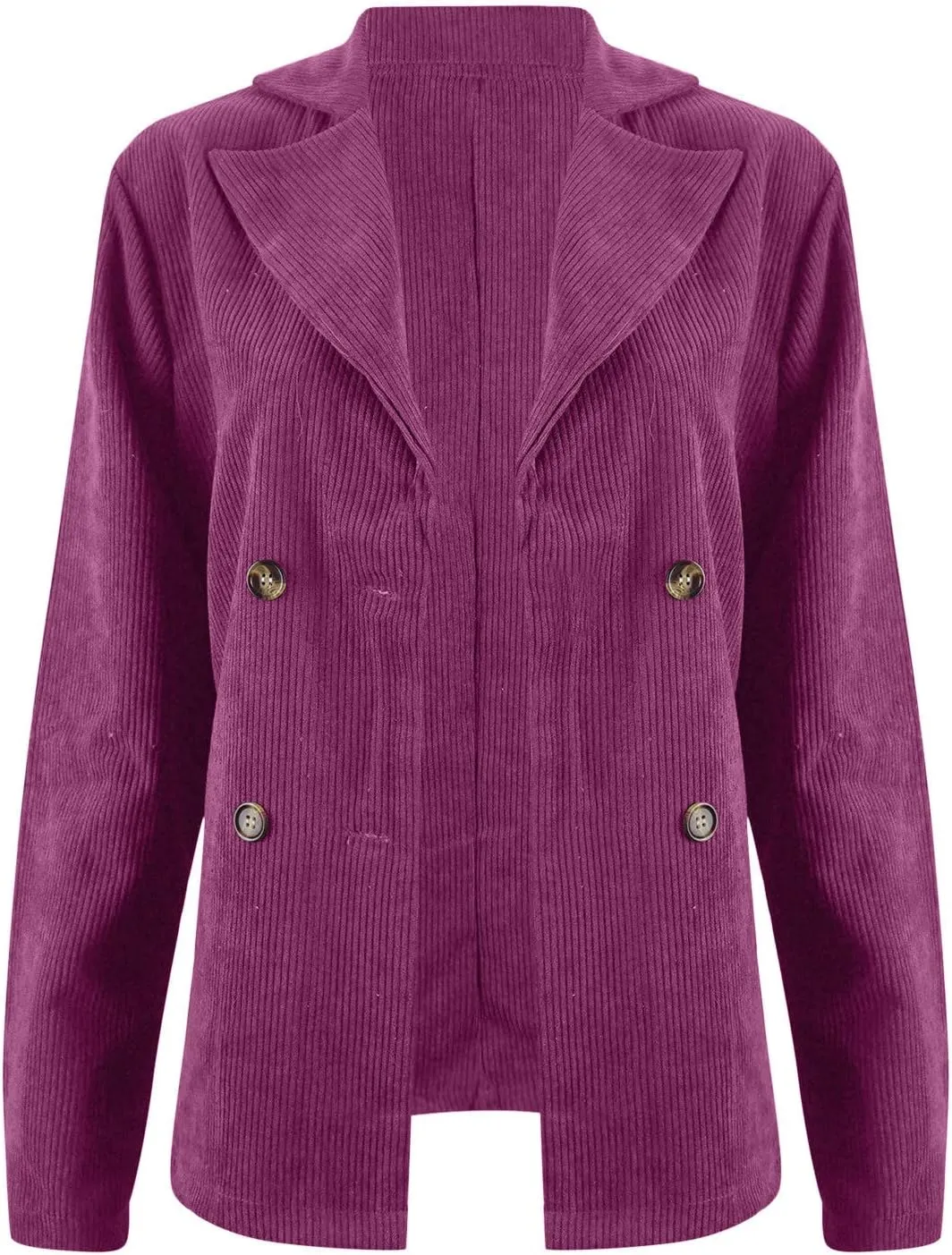 Collarless Blazer Jackets for Women Causal Womens Jackets Long Sleeve Wool Novelty Blazers Loose Oversized Jackets