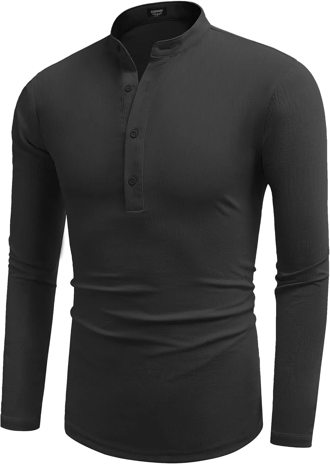 COOFANDY Men's Casual Henley Shirts Long Sleeve Hippie Beach T Shirts Yoga Summer Top