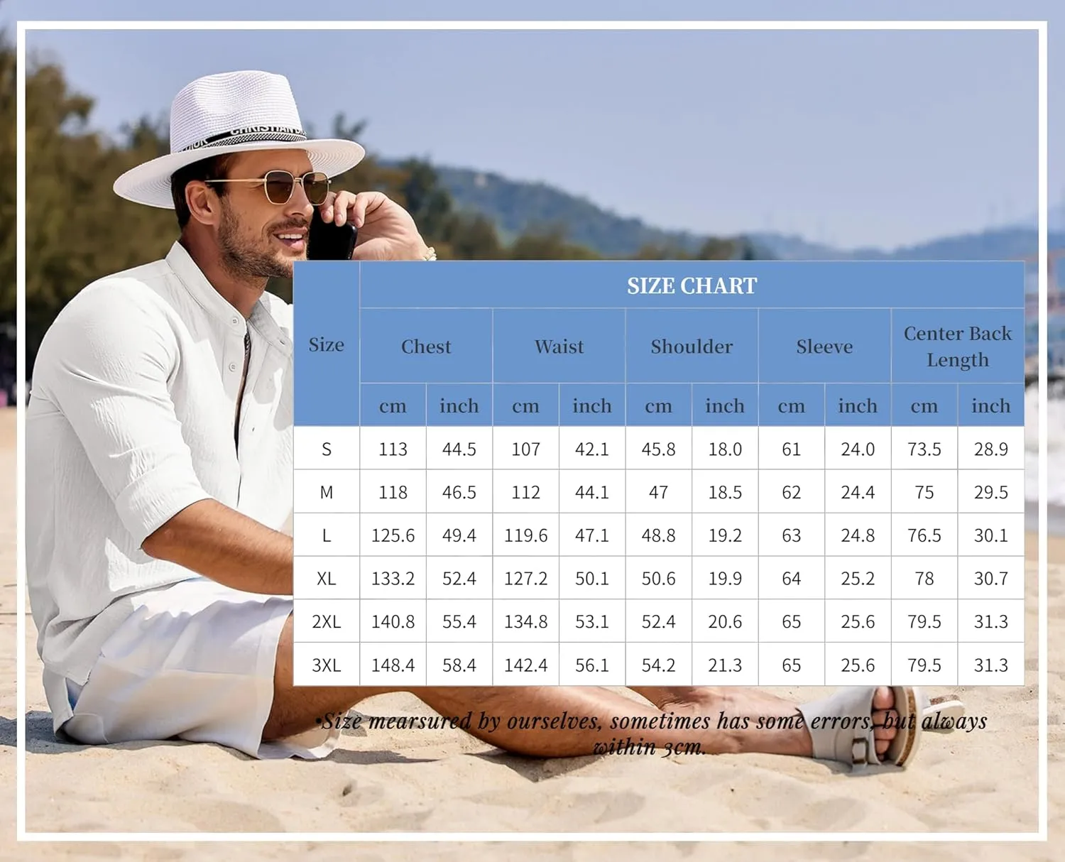 COOFANDY Men's Casual Henley Shirts Long Sleeve Hippie Beach T Shirts Yoga Summer Top