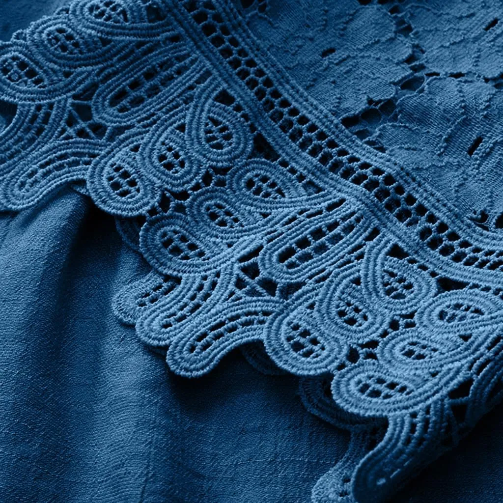 Dgoopd 3/4 Length Sleeve Womens Tops Oversized Cotton Tee Shirts Embroidered Floral Lace V Neck T-Shirt Summer Trendy Blouses