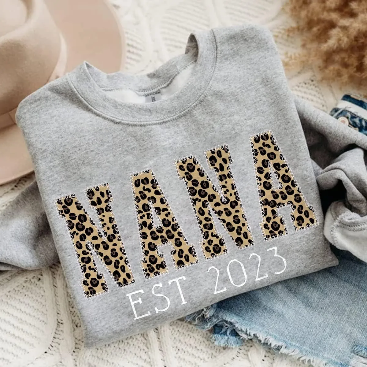 Embroidered Sweatshirt - Grandma Shirt for Mothers Day