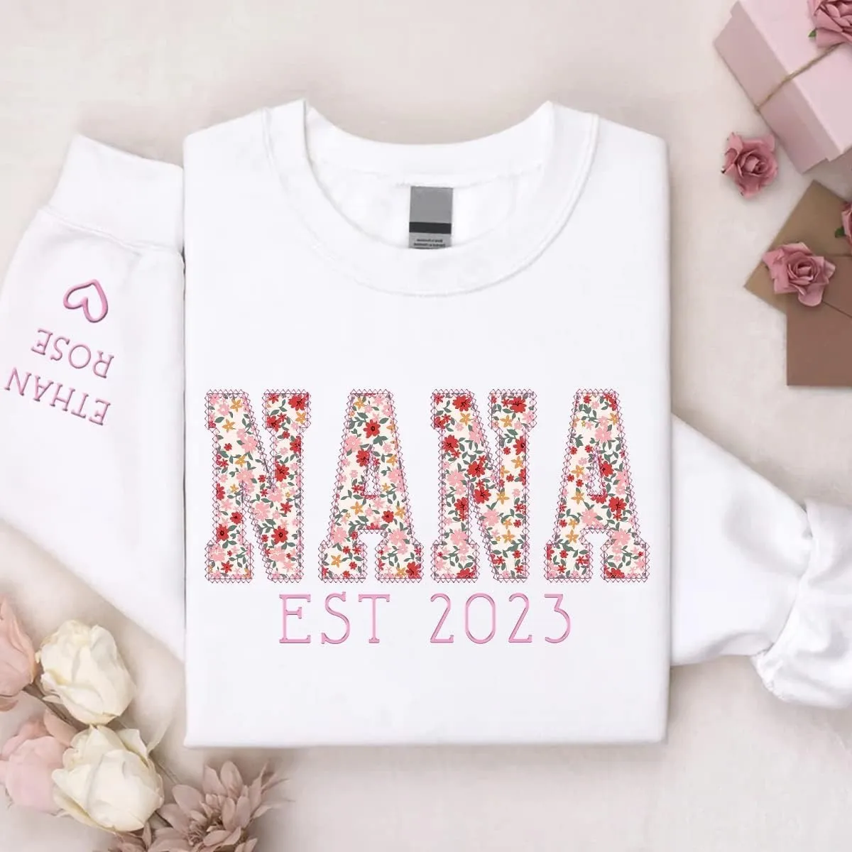 Embroidered Sweatshirt - Grandma Shirt for Mothers Day